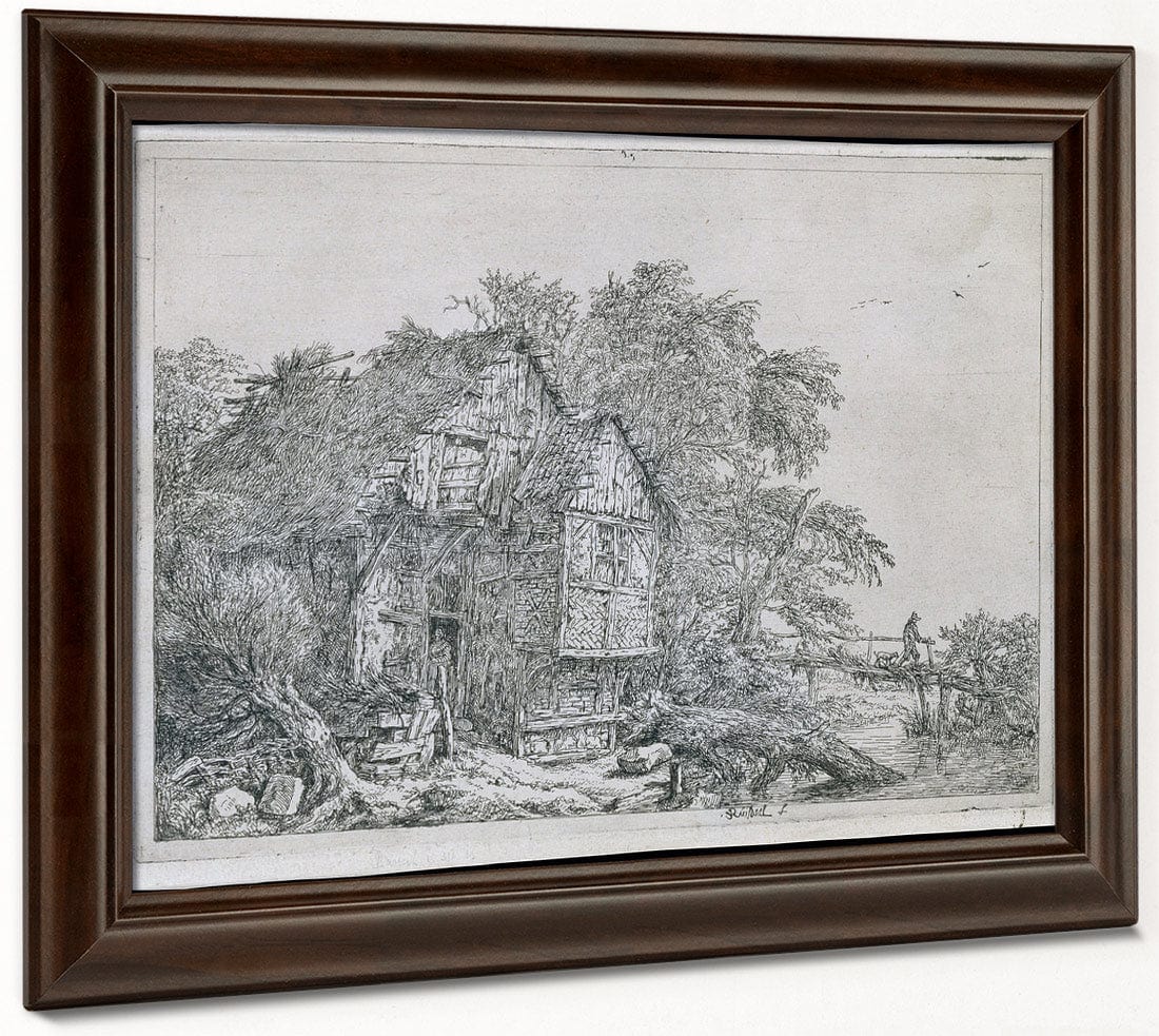 The Little Bridge (Le Petit Pont) By Jacob Van Rusdael Fine Art Print