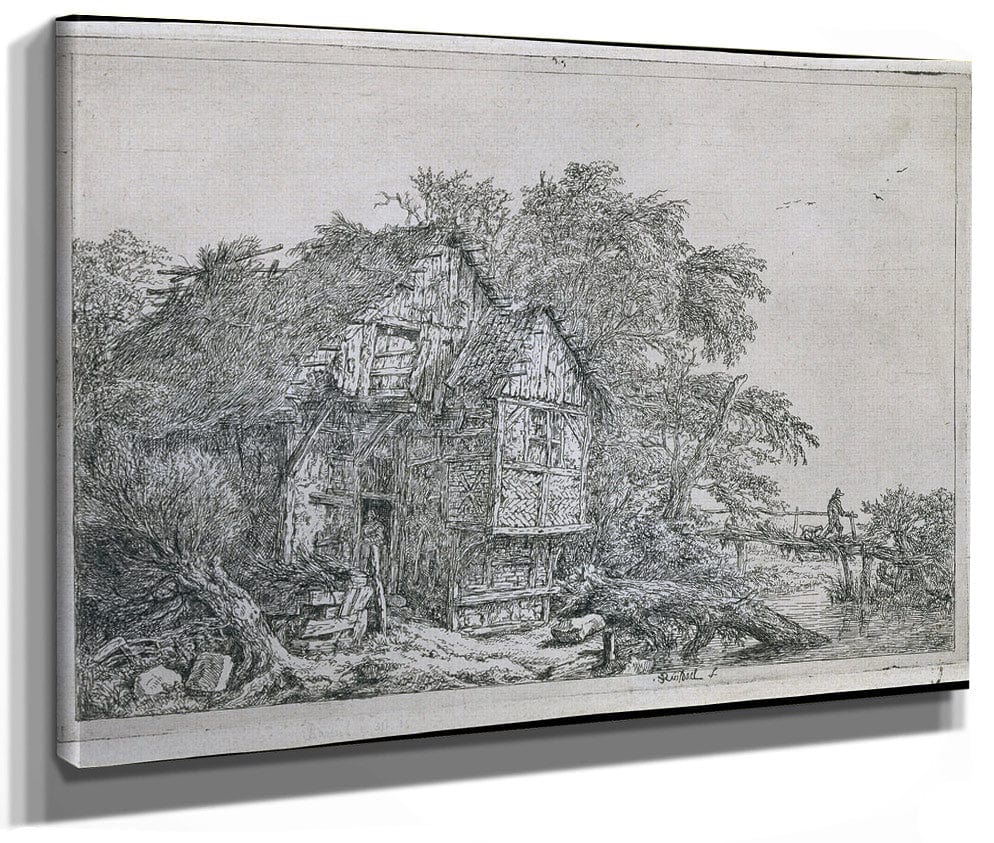 The Little Bridge (Le Petit Pont) By Jacob Van Rusdael Fine Art Print