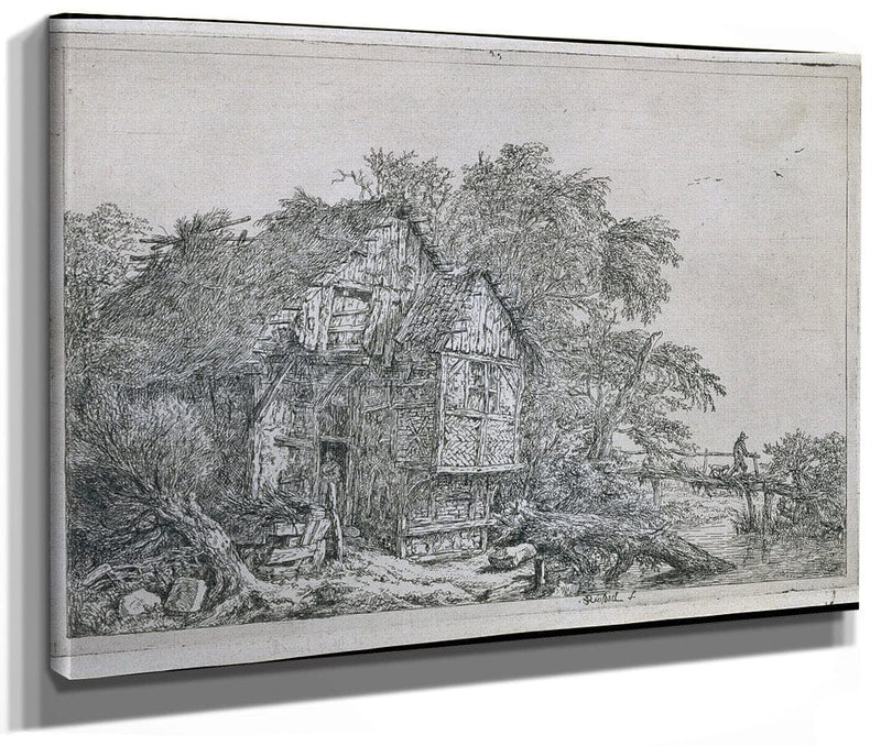 The Little Bridge (Le Petit Pont) By Jacob Van Rusdael Fine Art Print