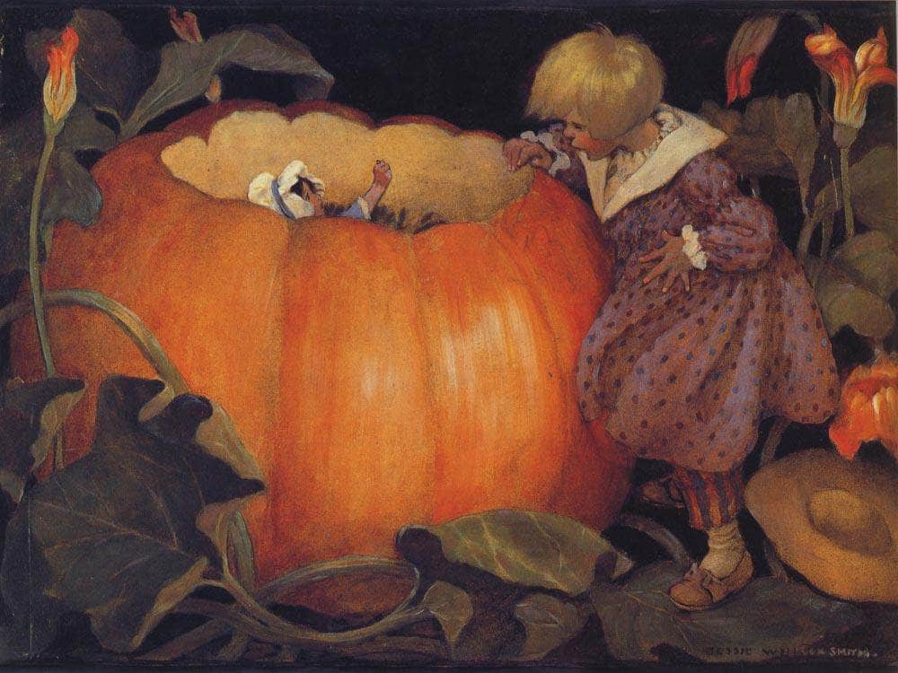 The Little Mother Goose 1918 Peter Peter Pumpkin Eater By Jessie Willcox Smith Fine Art Print
