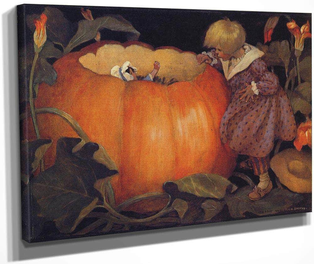 The Little Mother Goose 1918 Peter Peter Pumpkin Eater By Jessie Willcox Smith Fine Art Print