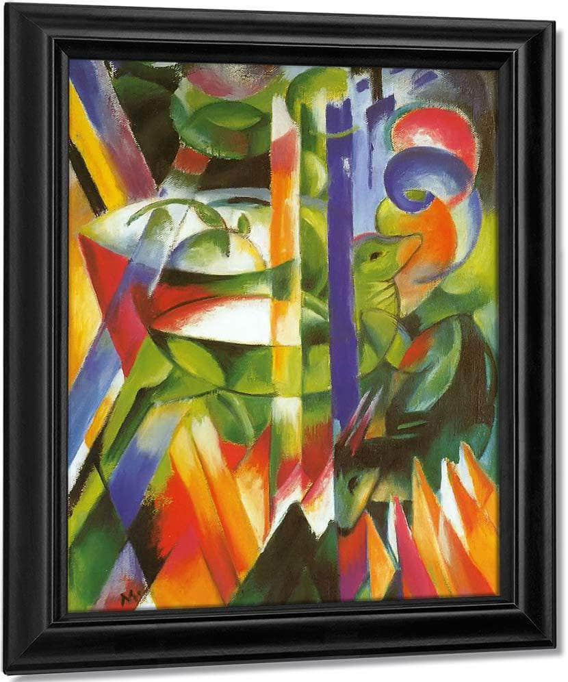 The Little Mountain Goats By Franz Marc Fine Art Print