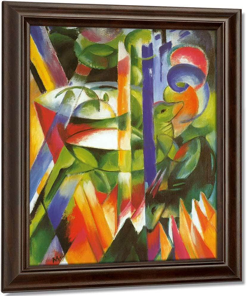 The Little Mountain Goats By Franz Marc Fine Art Print