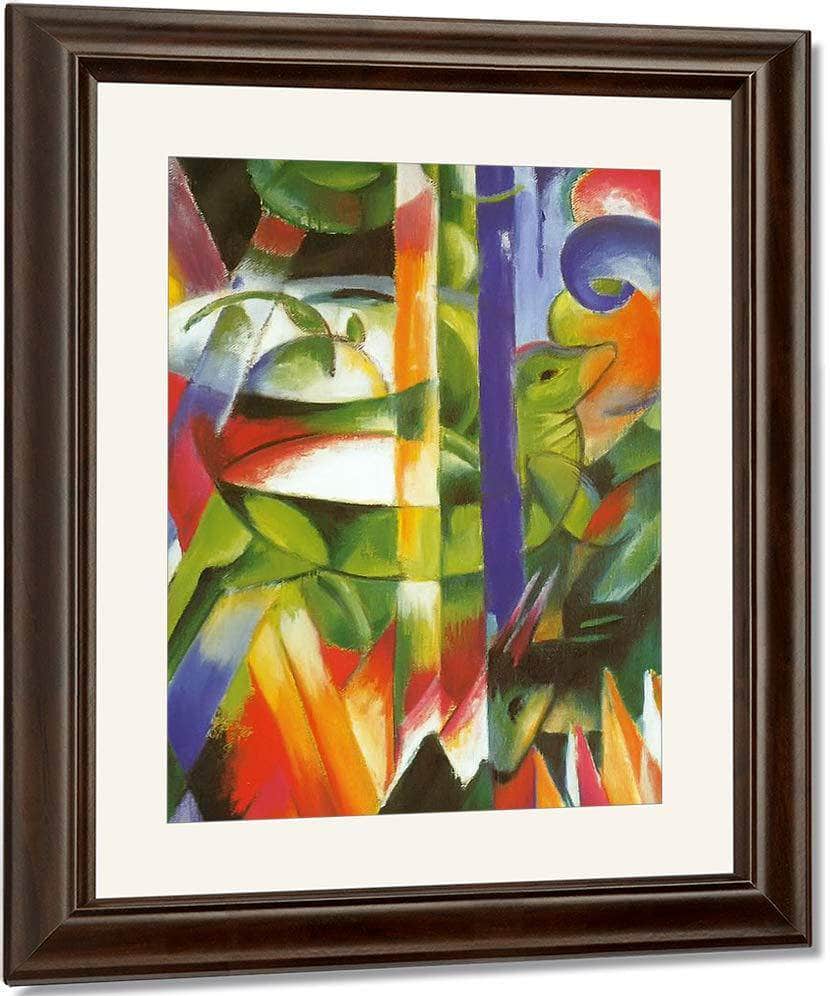 The Little Mountain Goats By Franz Marc Fine Art Print