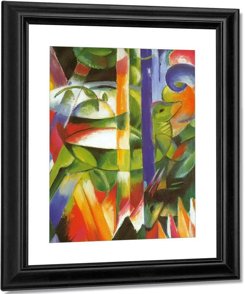 The Little Mountain Goats By Franz Marc Fine Art Print
