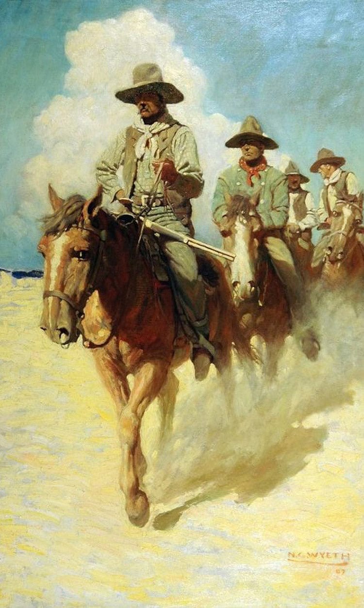 The Little Posse By Nc Wyeth Fine Art Print