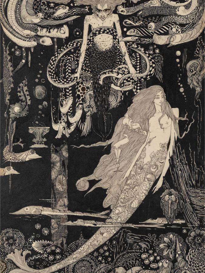 The Little Sea Maid Fairy Tales By Arthur Rackham Fine Art Print