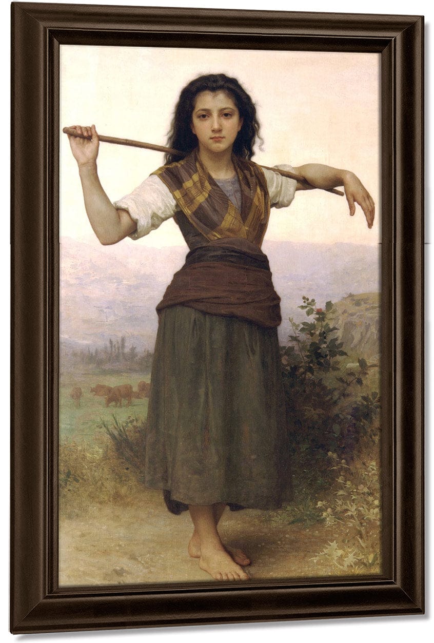 The Little Shepherdess 1889 1 By William Adolphe Bouguereau Fine Art Print