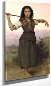 The Little Shepherdess 1889 1 By William Adolphe Bouguereau Fine Art Print