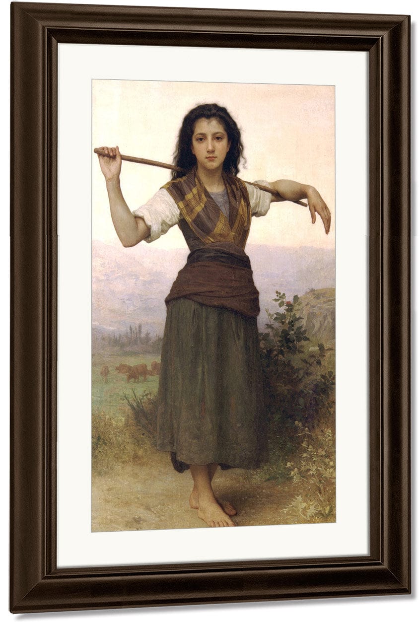 The Little Shepherdess 1889 1 By William Adolphe Bouguereau Fine Art Print