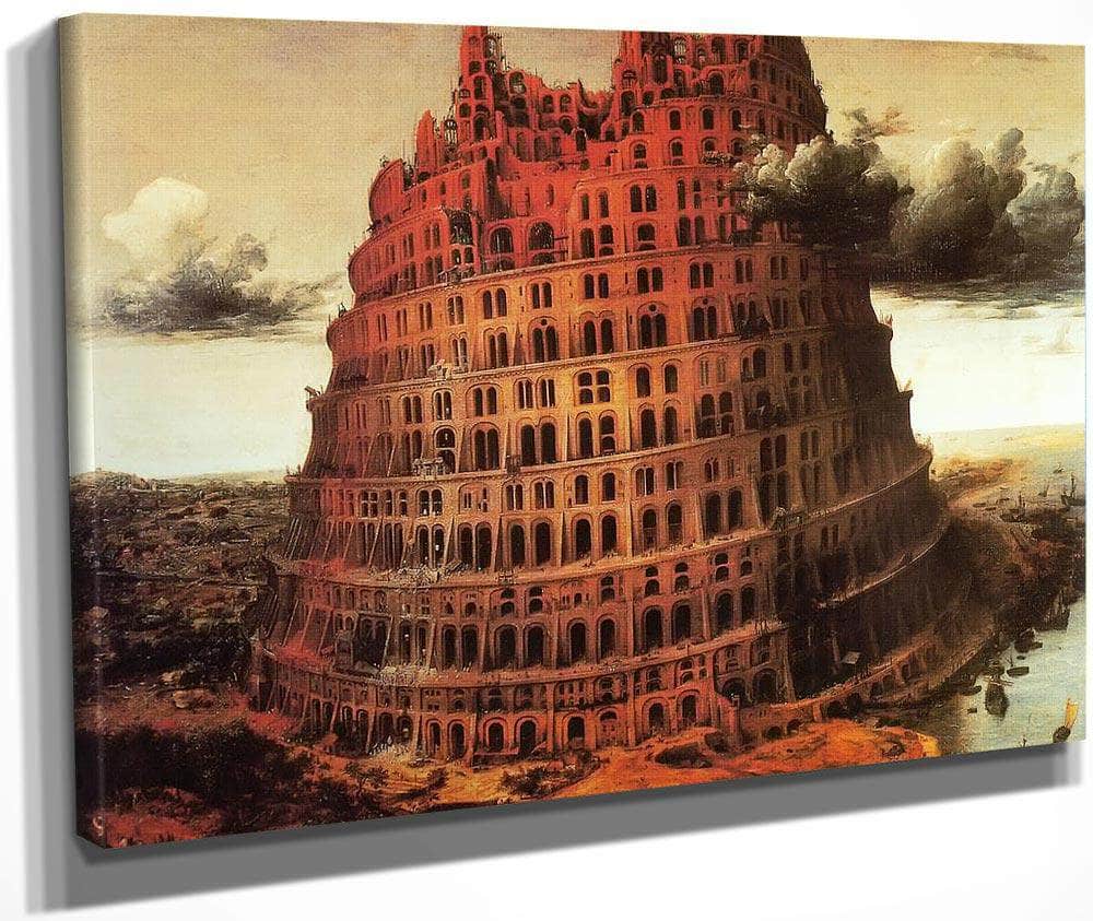 The  Little Tower Of Babel 2 By Pieter Bruegel Fine Art Print