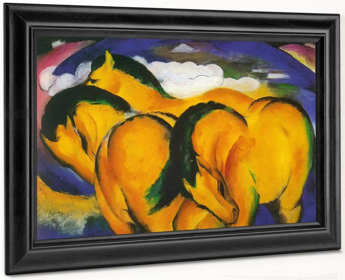 The Little Yellow Horses By Franz Marc Fine Art Print