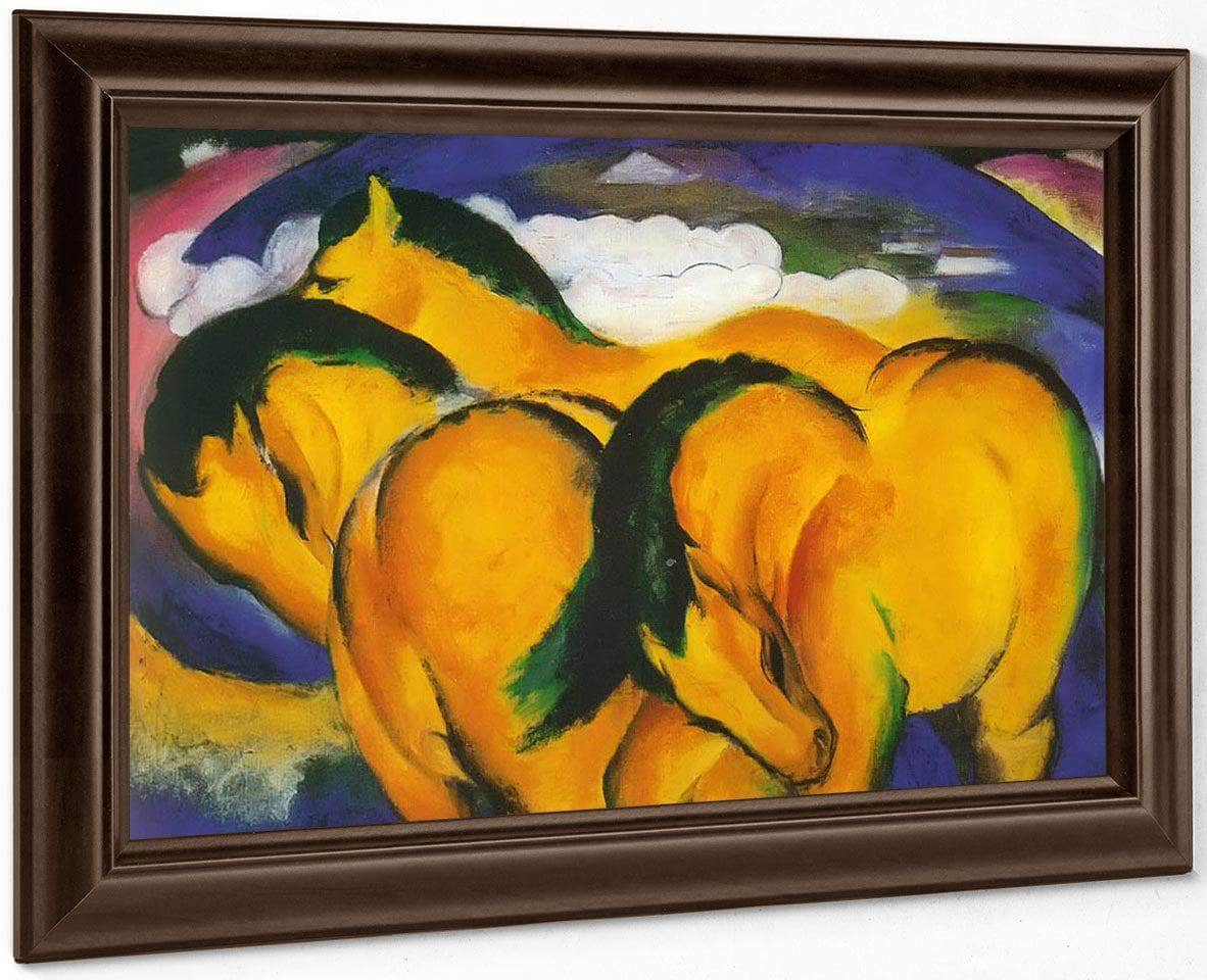 The Little Yellow Horses By Franz Marc Fine Art Print