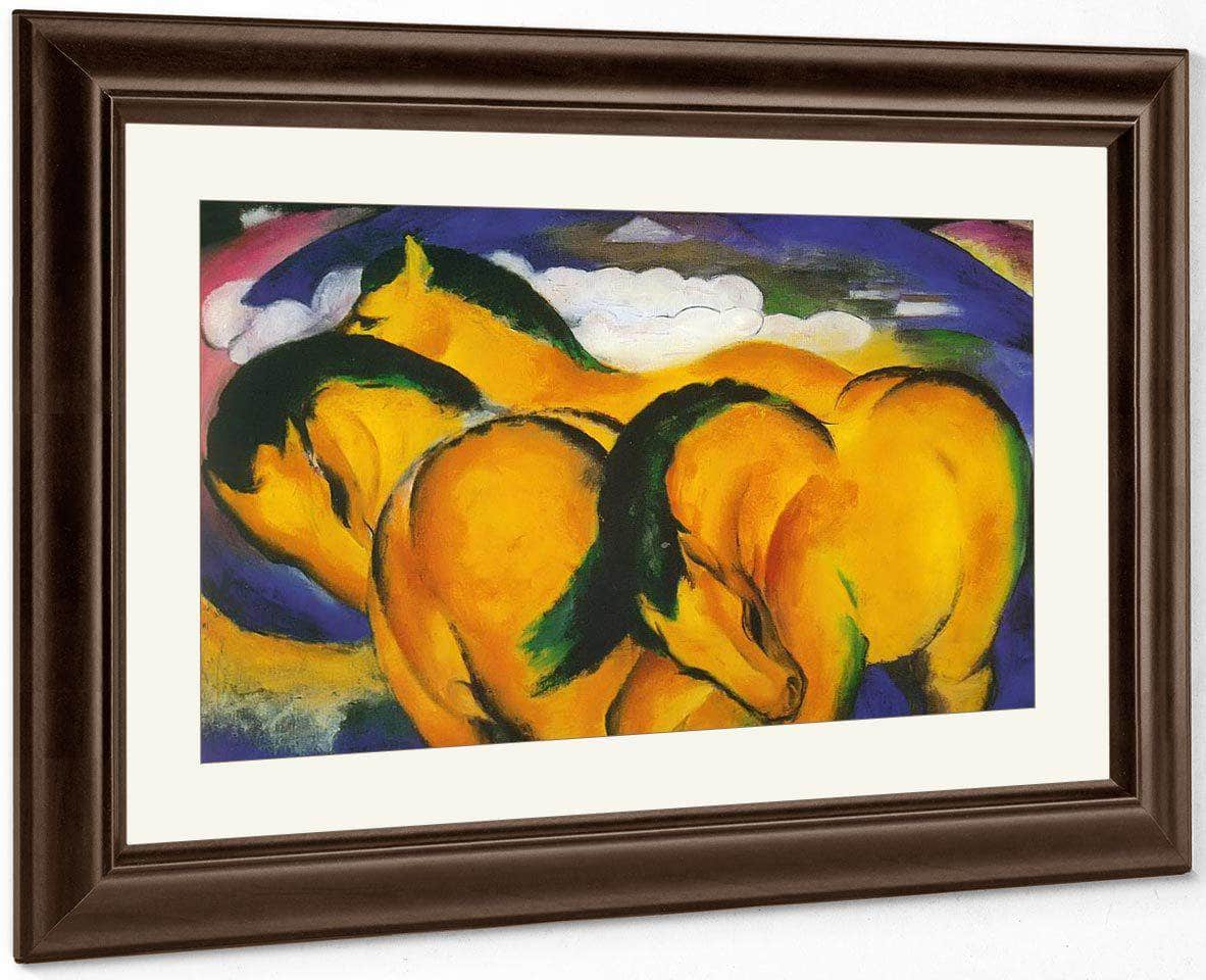 The Little Yellow Horses By Franz Marc Fine Art Print