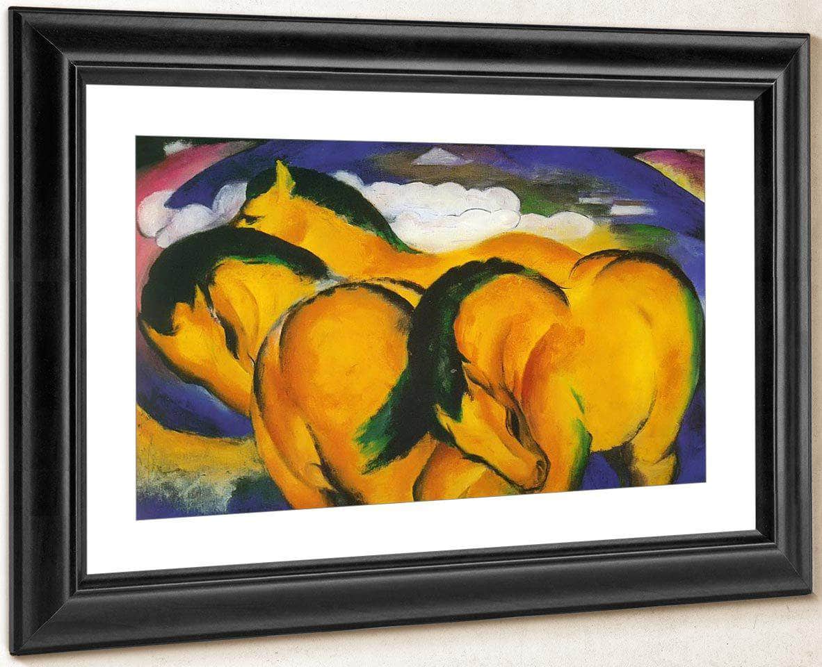 The Little Yellow Horses By Franz Marc Fine Art Print