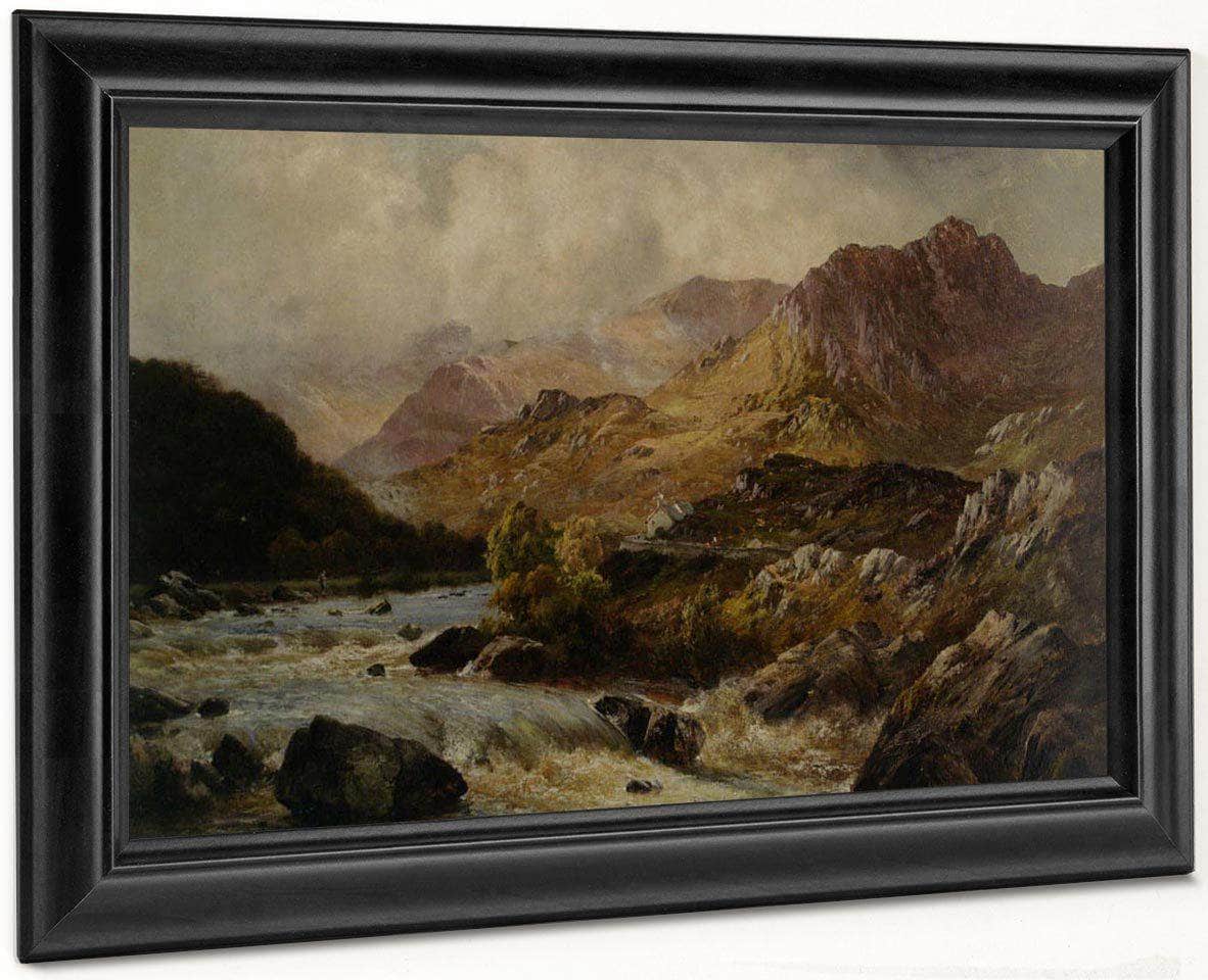 The Llugwy From Ponty Cyfyng Capel Curig By Alfred De Breanski Fine Art Print