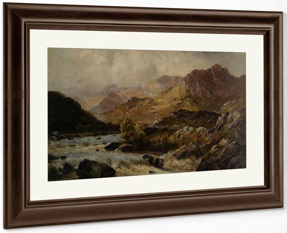 The Llugwy From Ponty Cyfyng Capel Curig By Alfred De Breanski Fine Art Print