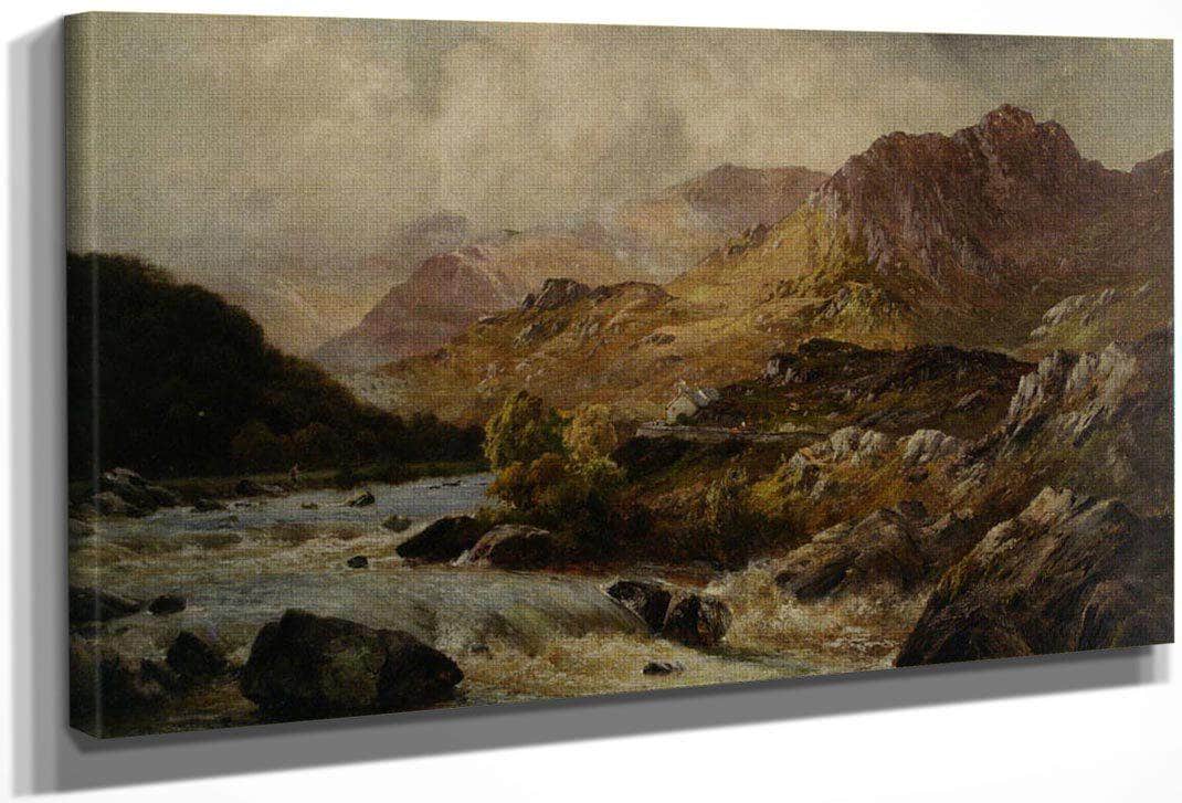 The Llugwy From Ponty Cyfyng Capel Curig By Alfred De Breanski Fine Art Print