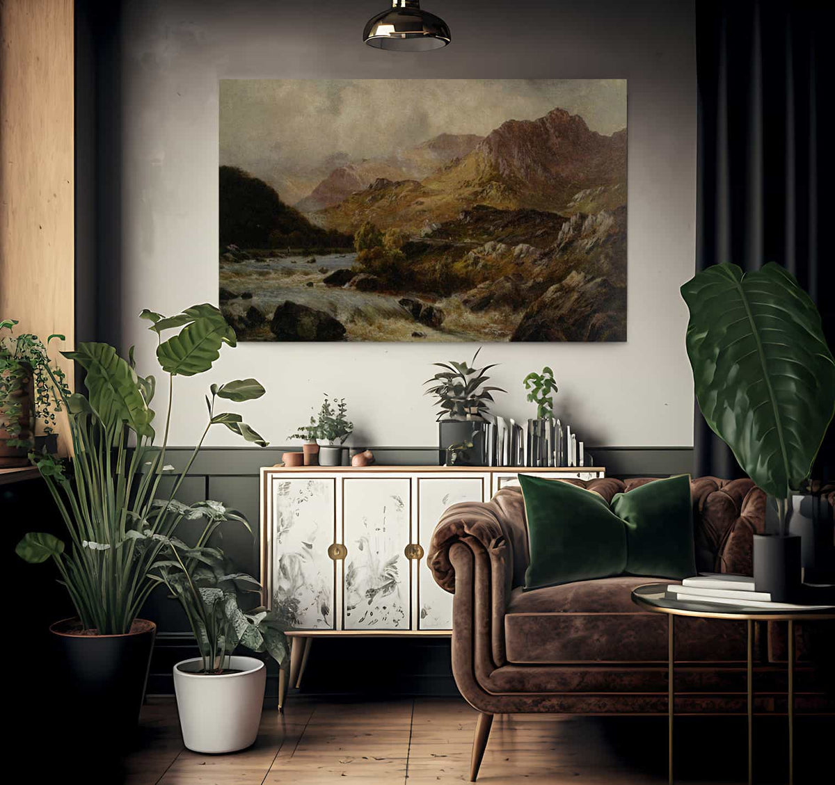 The Llugwy From Ponty Cyfyng Capel Curig By Alfred De Breanski Fine Art Print