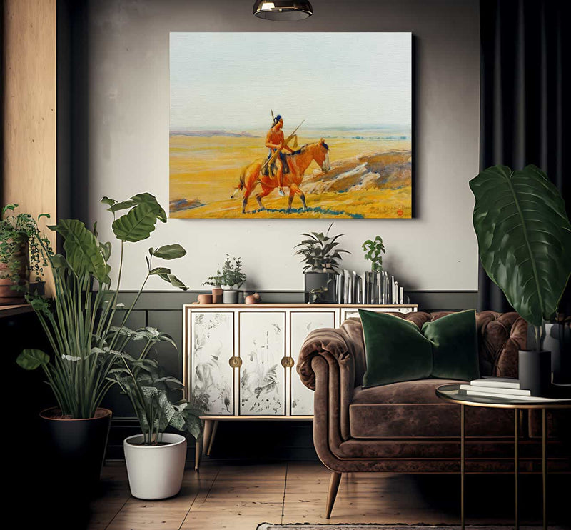 The Lone Warrior By Maynard Dixon Fine Art Print