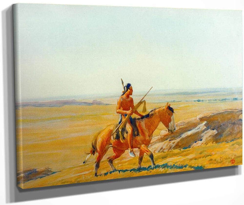 The Lone Warrior By Maynard Dixon Fine Art Print