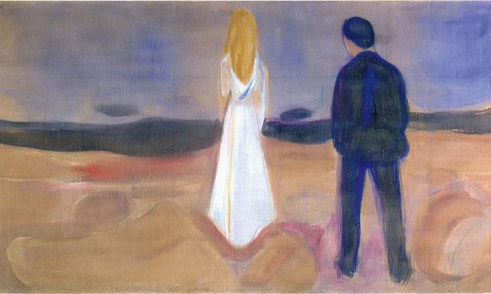 The Lonely Ones ( Summer Night) By Edvard Munch Fine Art Print