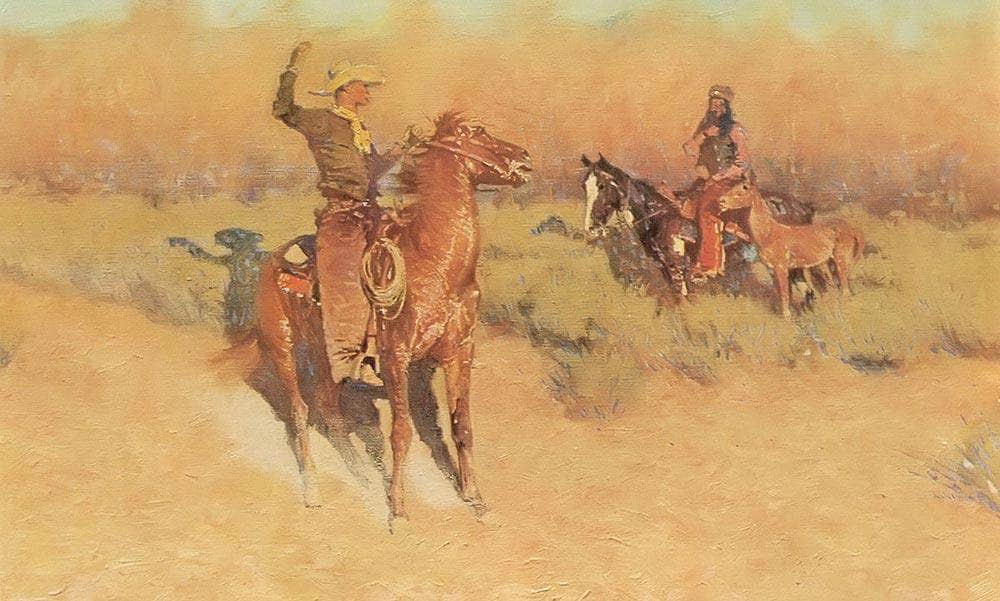The Longhorn Cattle Sign By Frederic Remington Fine Art Print