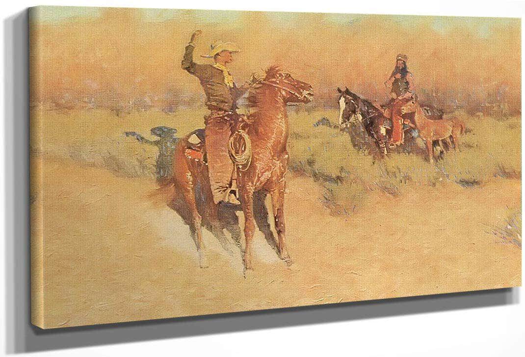 The Longhorn Cattle Sign By Frederic Remington Fine Art Print