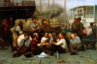 The Longshoremen's Noon Painting John George Brown Canvas Art Fine Art Print