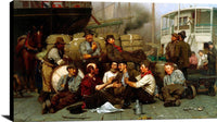 The Longshoremen's Noon Painting John George Brown Canvas Art Fine Art Print