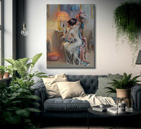 The Looking Glass By Enjolras Delphin Fine Art Print