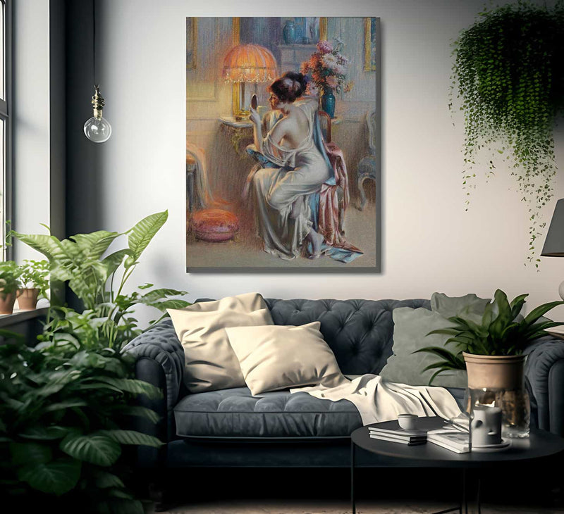 The Looking Glass By Enjolras Delphin Fine Art Print