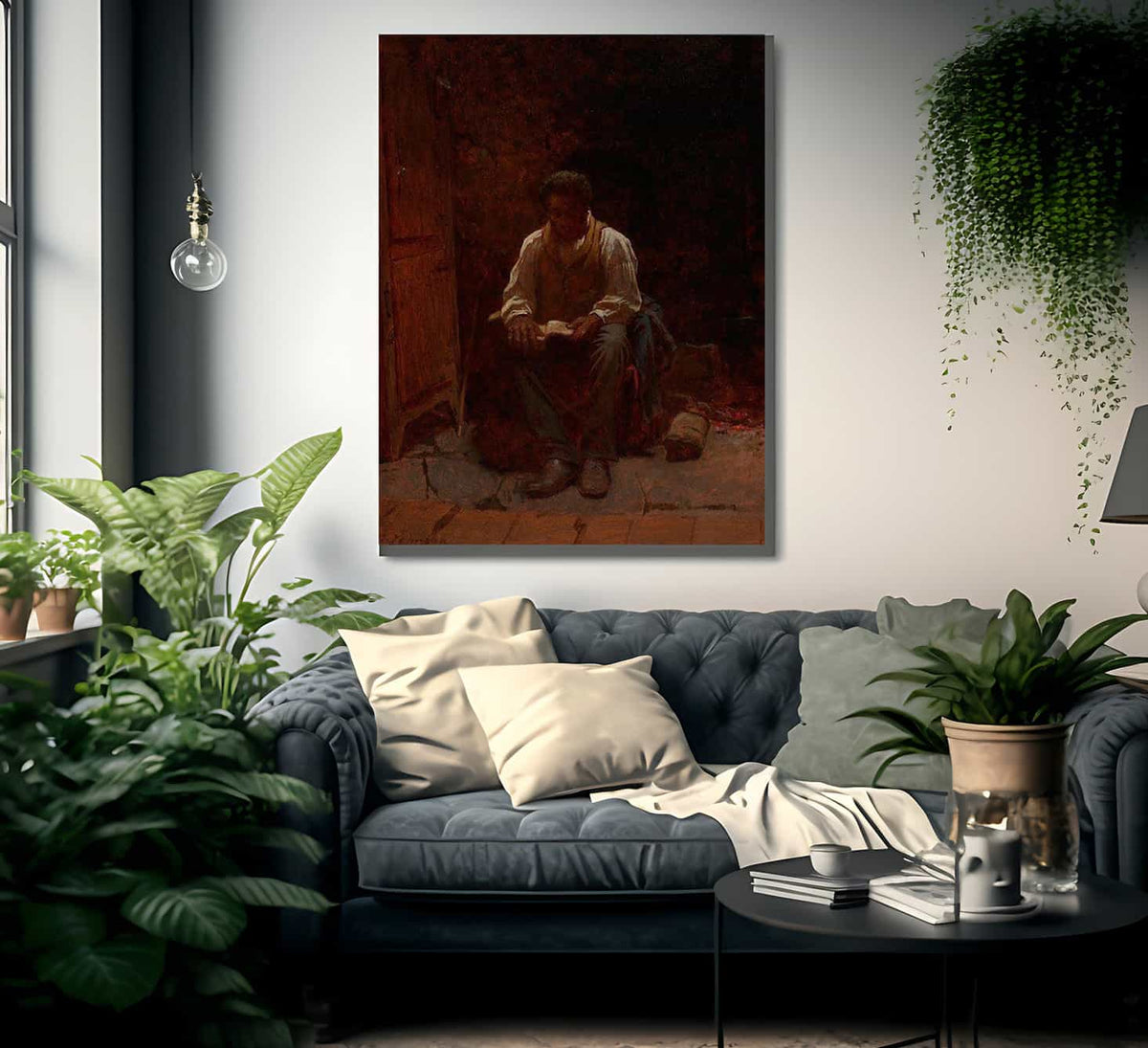 The Lord Is My Shepherd By Eastman Johnson Fine Art Print