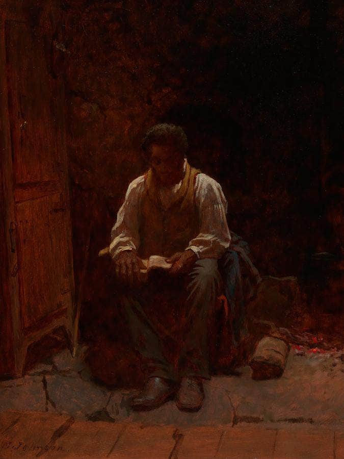 The Lord Is My Shepherd By Eastman Johnson Fine Art Print