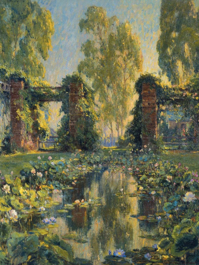 The Lotus Pool, El Encanto, Santa Barbara By Colin Campbell Cooper Fine Art Print