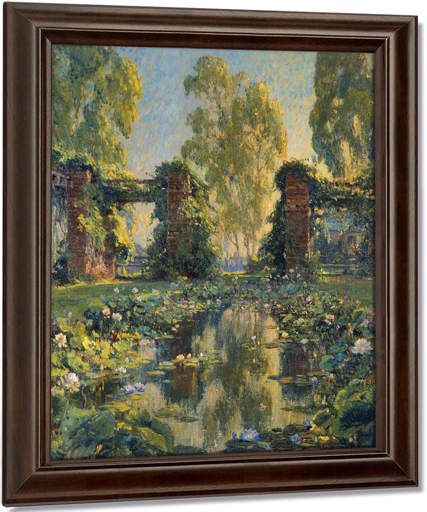The Lotus Pool, El Encanto, Santa Barbara By Colin Campbell Cooper Fine Art Print