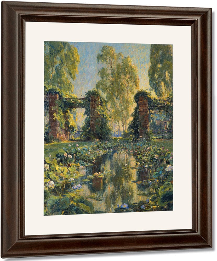 The Lotus Pool, El Encanto, Santa Barbara By Colin Campbell Cooper Fine Art Print