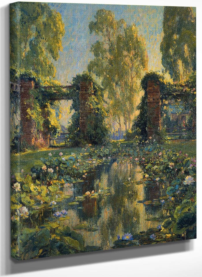 The Lotus Pool, El Encanto, Santa Barbara By Colin Campbell Cooper Fine Art Print