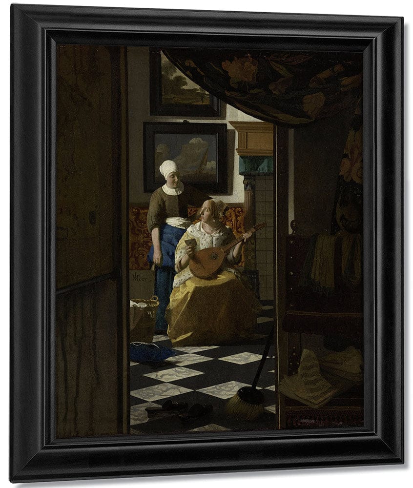 The Love Letter 1670 By Johannes Vermeer Fine Art Print