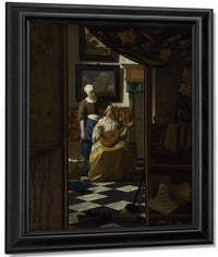 The Love Letter 1670 By Johannes Vermeer Fine Art Print