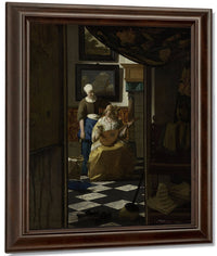 The Love Letter 1670 By Johannes Vermeer Fine Art Print