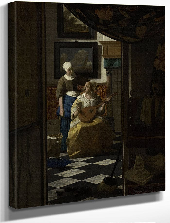 The Love Letter 1670 By Johannes Vermeer Fine Art Print