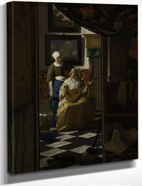 The Love Letter 1670 By Johannes Vermeer Fine Art Print