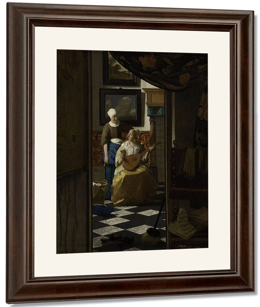 The Love Letter 1670 By Johannes Vermeer Fine Art Print