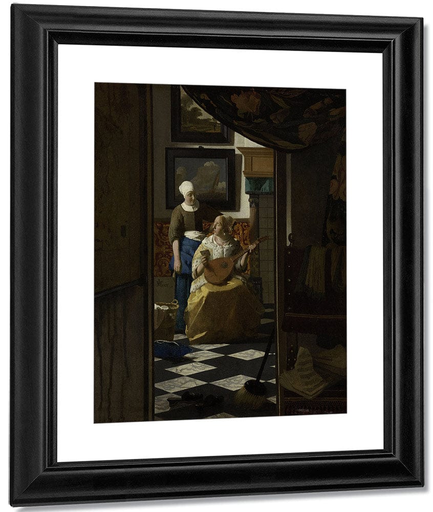The Love Letter 1670 By Johannes Vermeer Fine Art Print