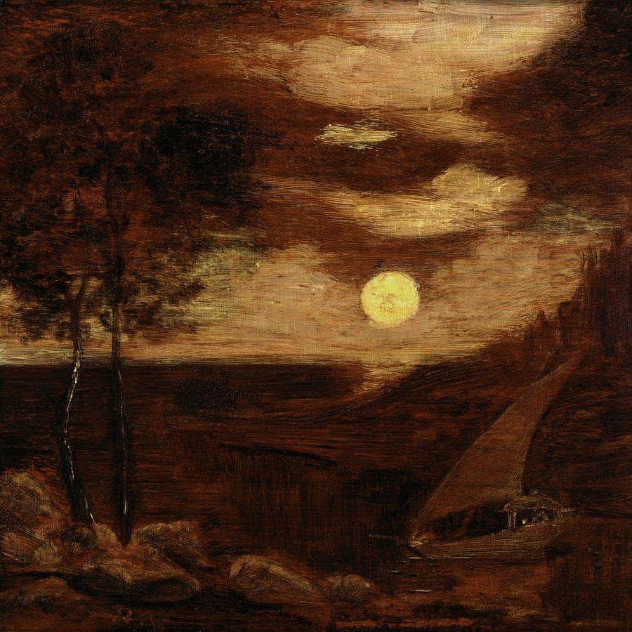 The Lovers' Boat By Albert Pinkhamryder Fine Art Print