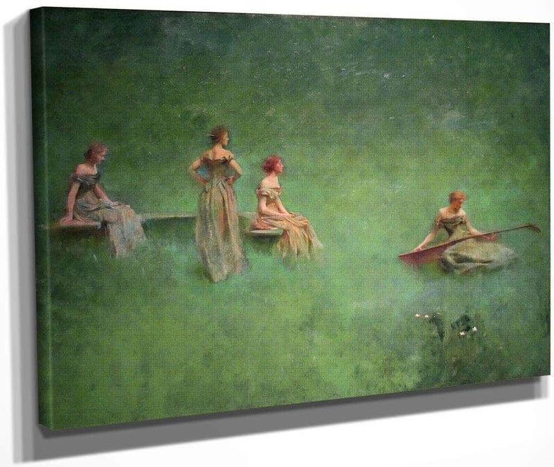 The Lute By Thomas Wilmer Dewing Fine Art Print