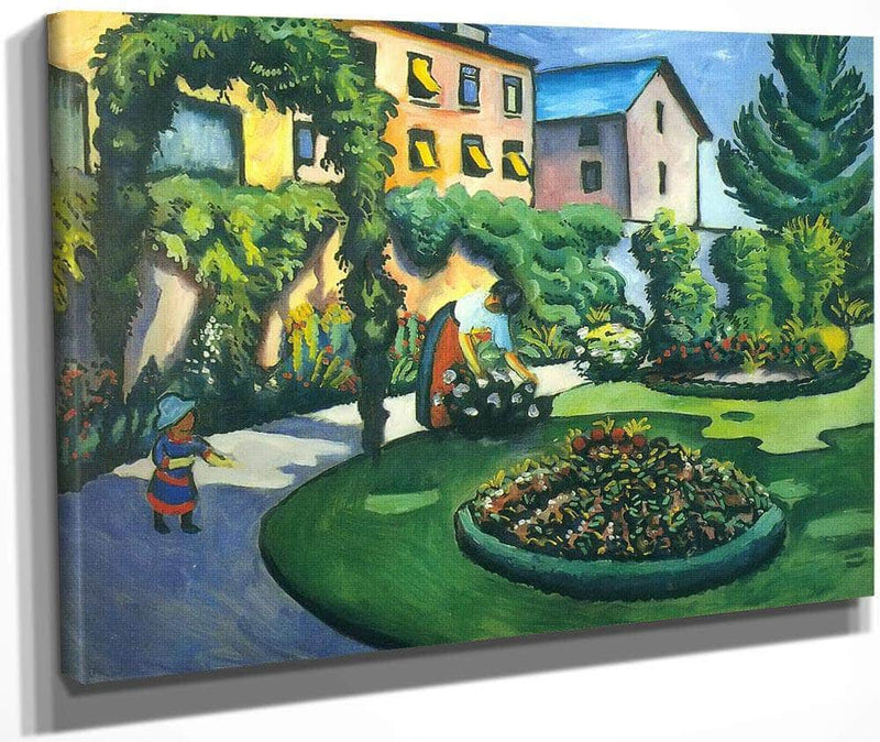 The Mackes Garden In Bonn By August Macke Fine Art Print