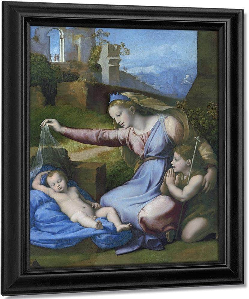 The Madonna Of The Blue Diadem By Raphael Fine Art Print