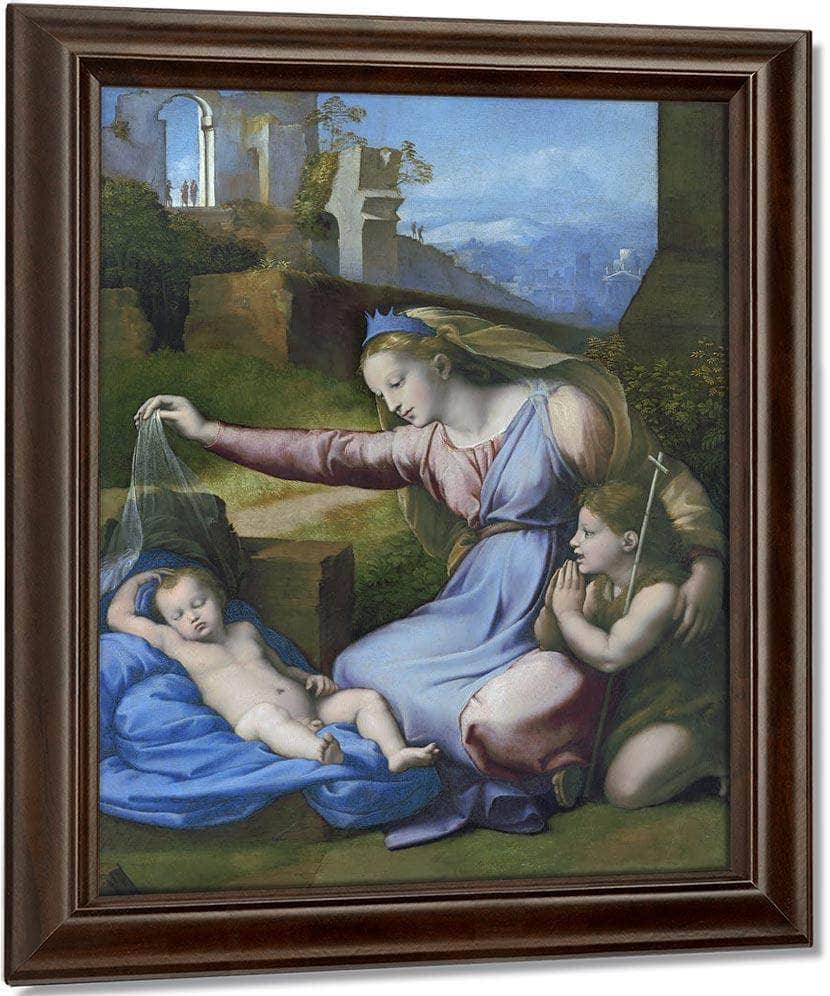 The Madonna Of The Blue Diadem By Raphael Fine Art Print